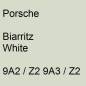 Preview: Porsche, Biarritz White, 9A2 / Z2 9A3 / Z2.